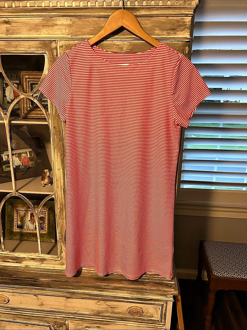 Jude Connally Ella Dress Striped Mini Red & White Small